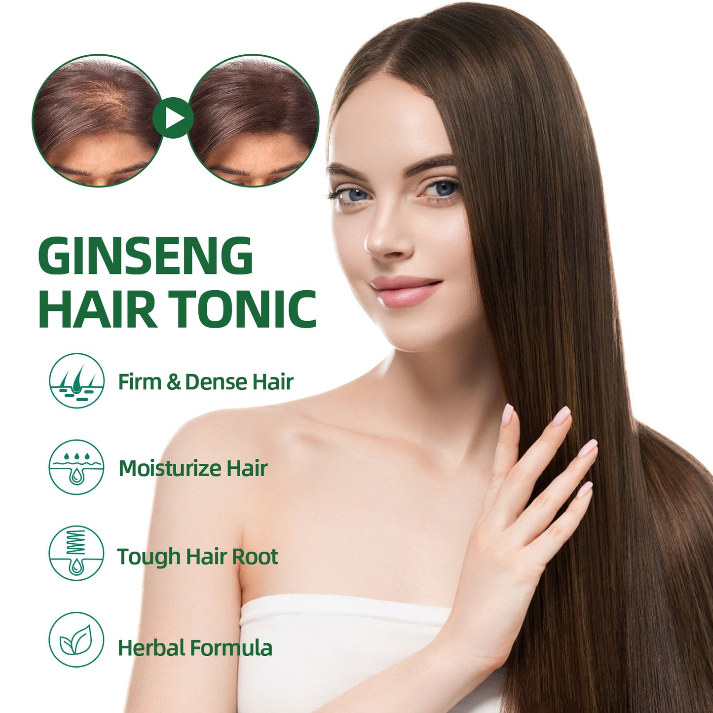 OUHOE Hair Growth Lotion / Ginseng /Moisturizing Hair Care
