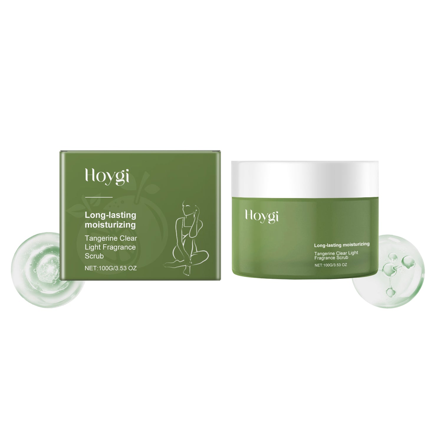 Hoygi Green Orange Scrub